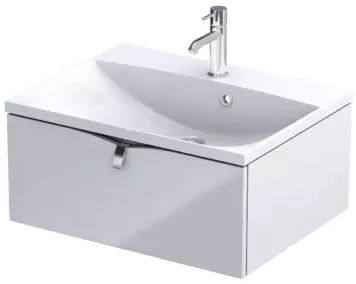 Oristo Siena kast 59.6x45.5x25 cm hangend onder de wastafel wit OR45-SD1S-60-1