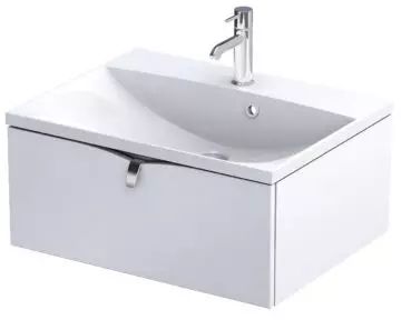 Oristo Siena kast 59.6x45.5x25 cm hangend onder de wastafel wit OR45-SD1S-60-2
