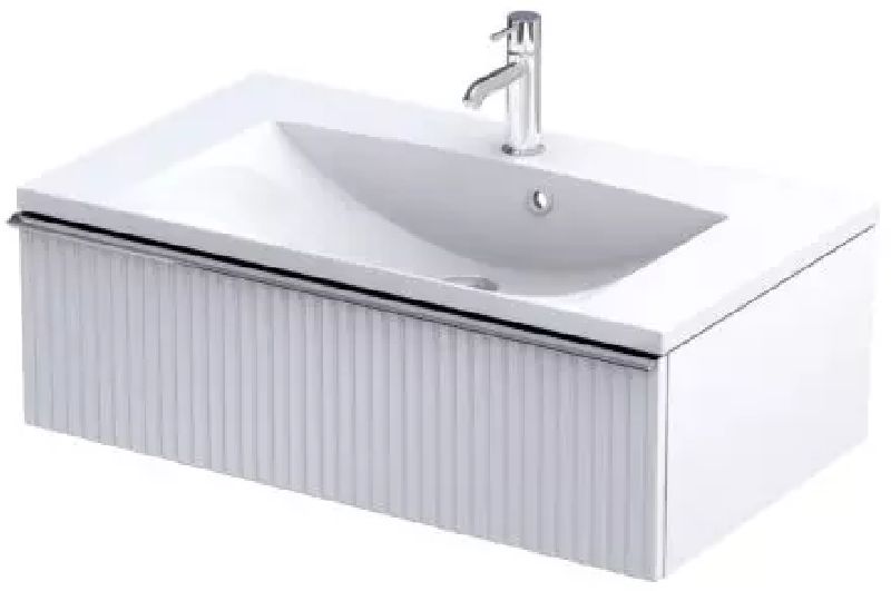 Oristo Etna kast 79.6x45.5x25 cm hangend onder de wastafel wit OR52-SD1S-80-2R