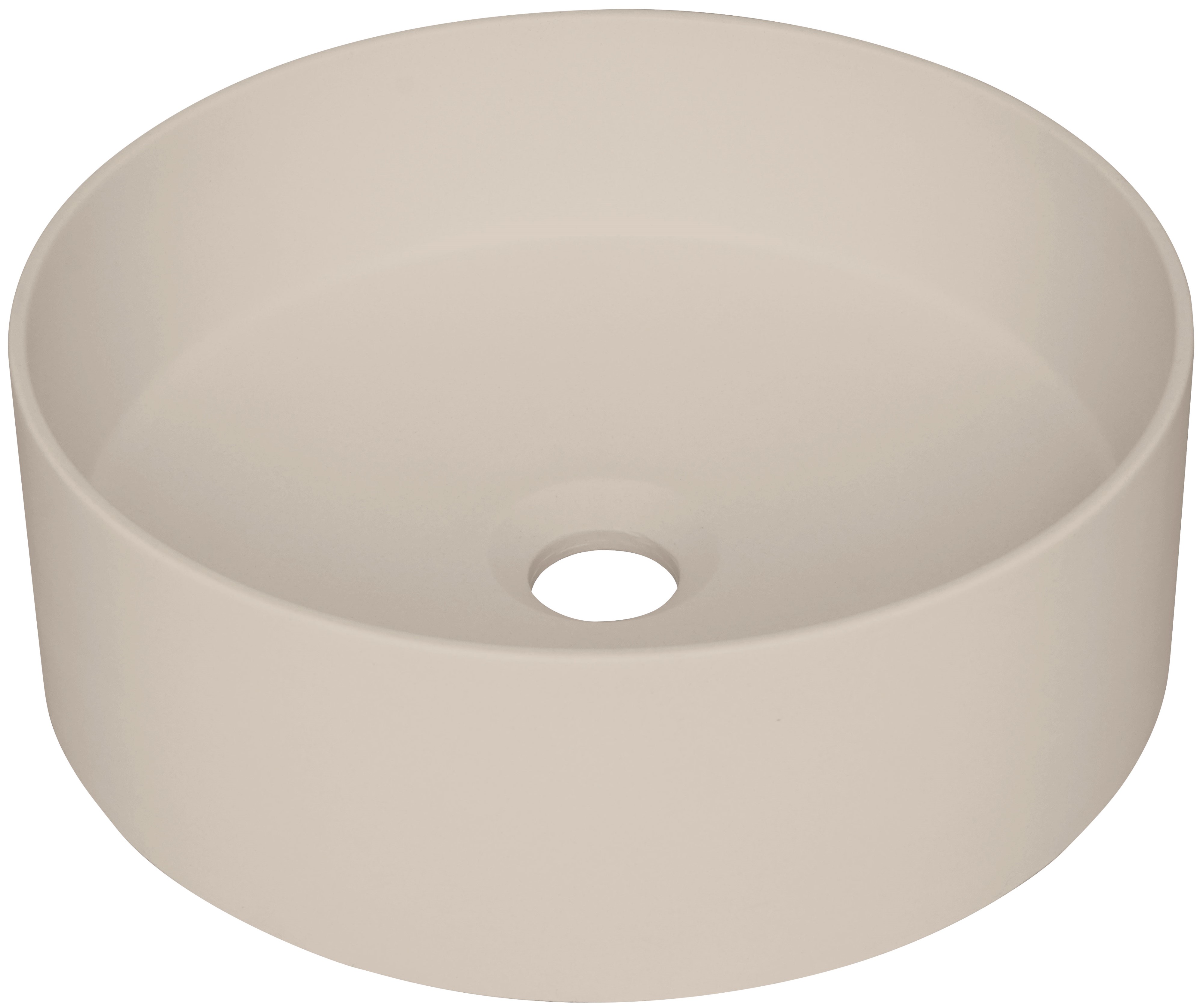 Deante Silia wastafel 36x36 cm rond opbouw brons/beige mat CQS_5U4S