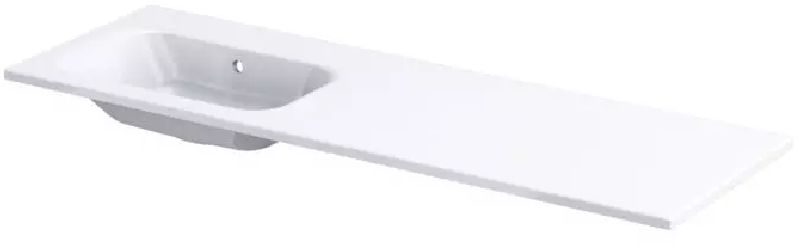 Oristo Uni wastafel 141x40 cm rechthoekig meubel wit glans UME-AR-140-92-L-BO