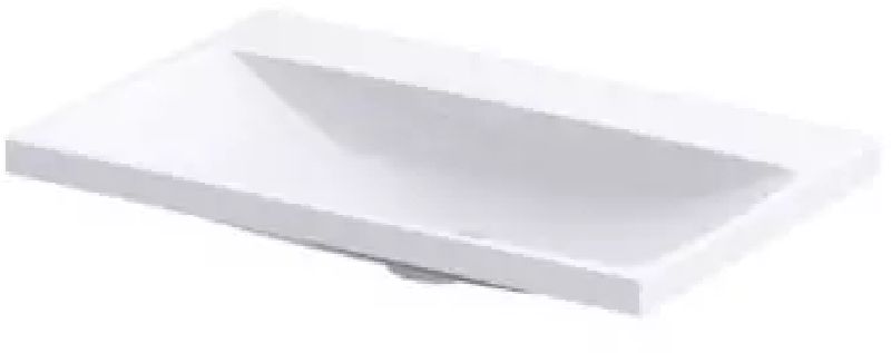 Oristo Compact wastafel 60x38 cm rechthoekig meubel wit glans UME-C-ET-60-92-BO