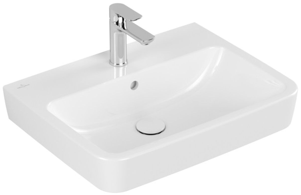 Villeroy & Boch O.Novo wastafel 60x46 cm rechthoekig klassiek wit glans 4A416G01