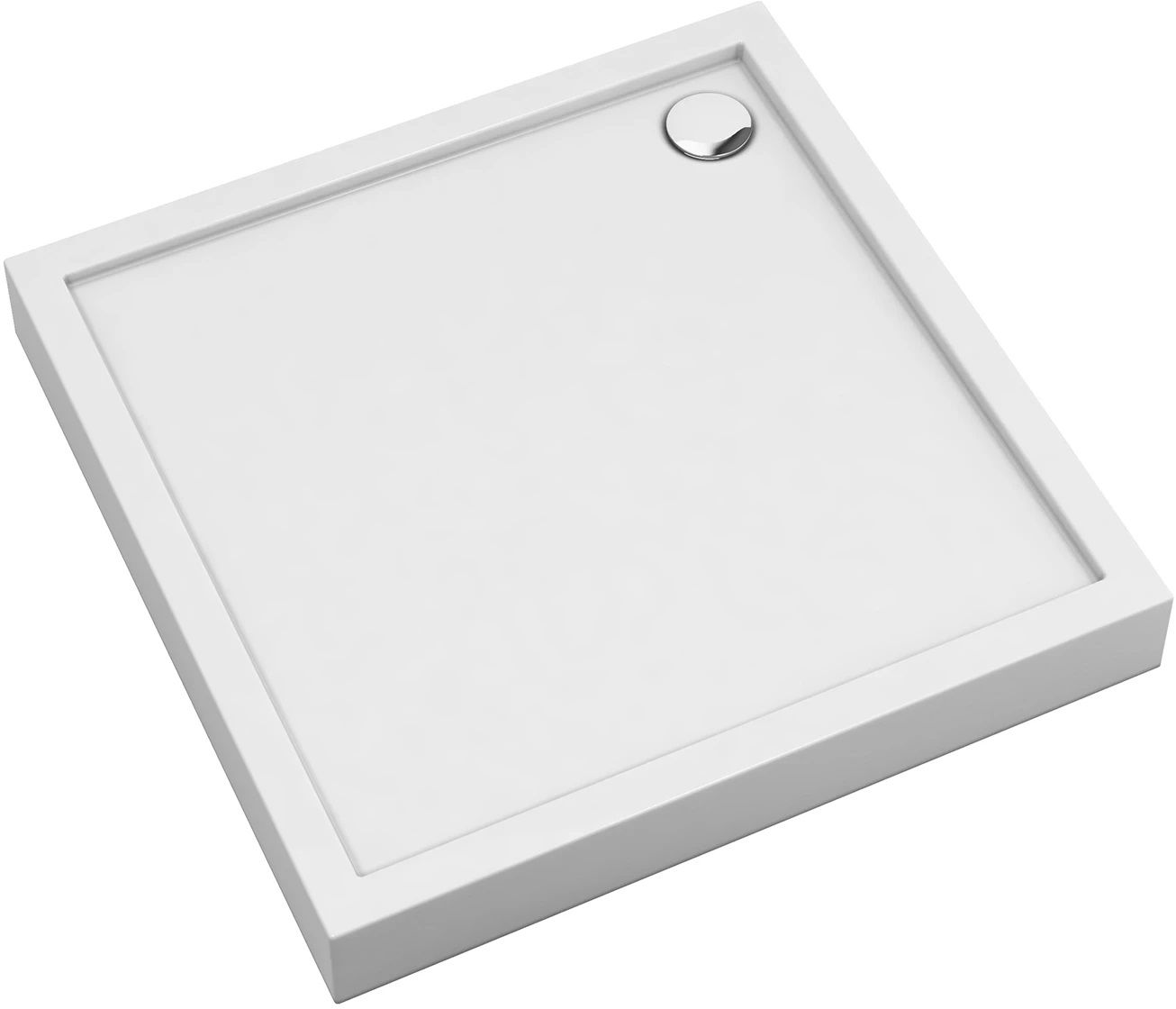 Omnires Camden vierkante douchebak 80x80 cm wit CAMDEN80-KBP