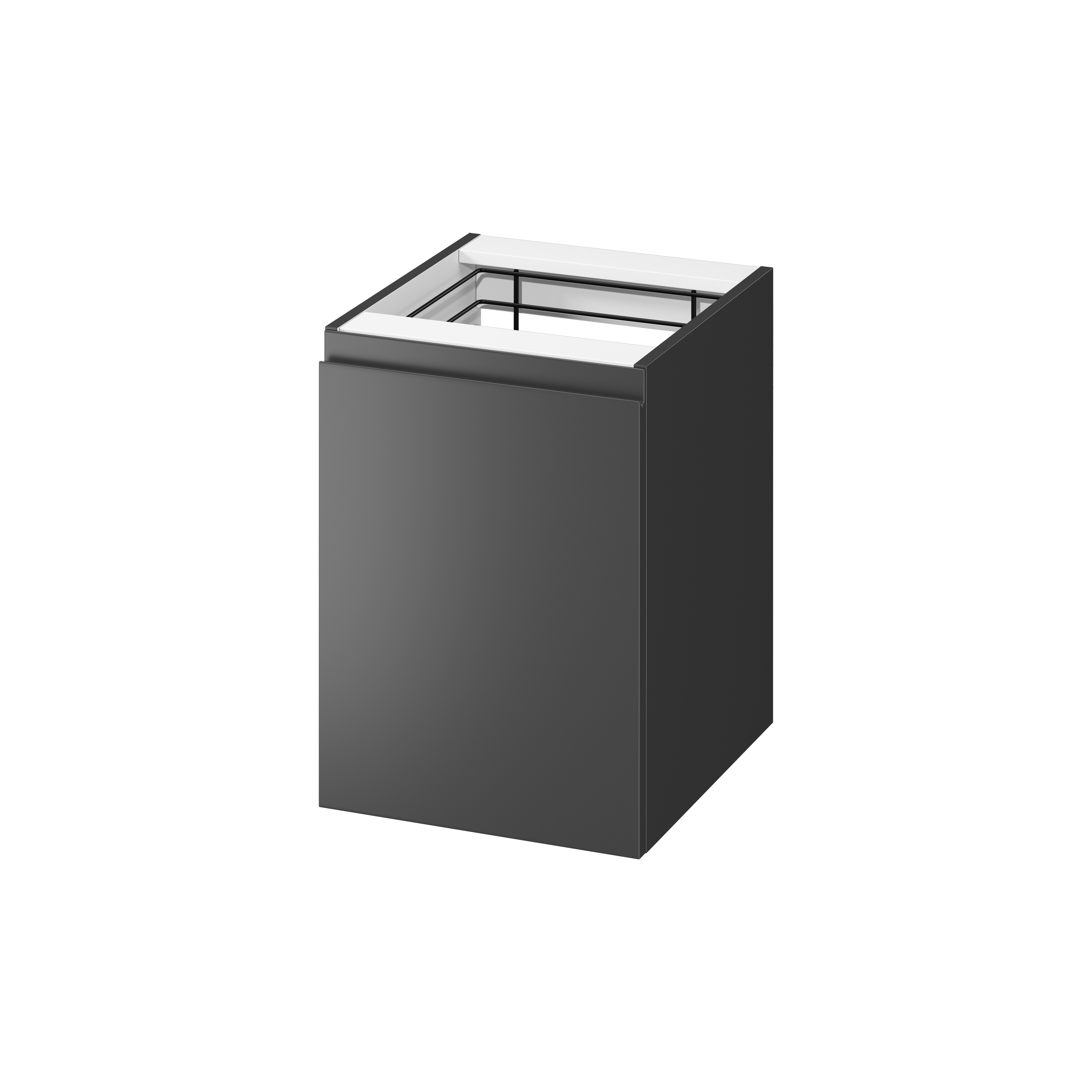 Cersanit Moduo kast 40x44.7x55.1 cm hangend langs de zijkant antraciet S590-115