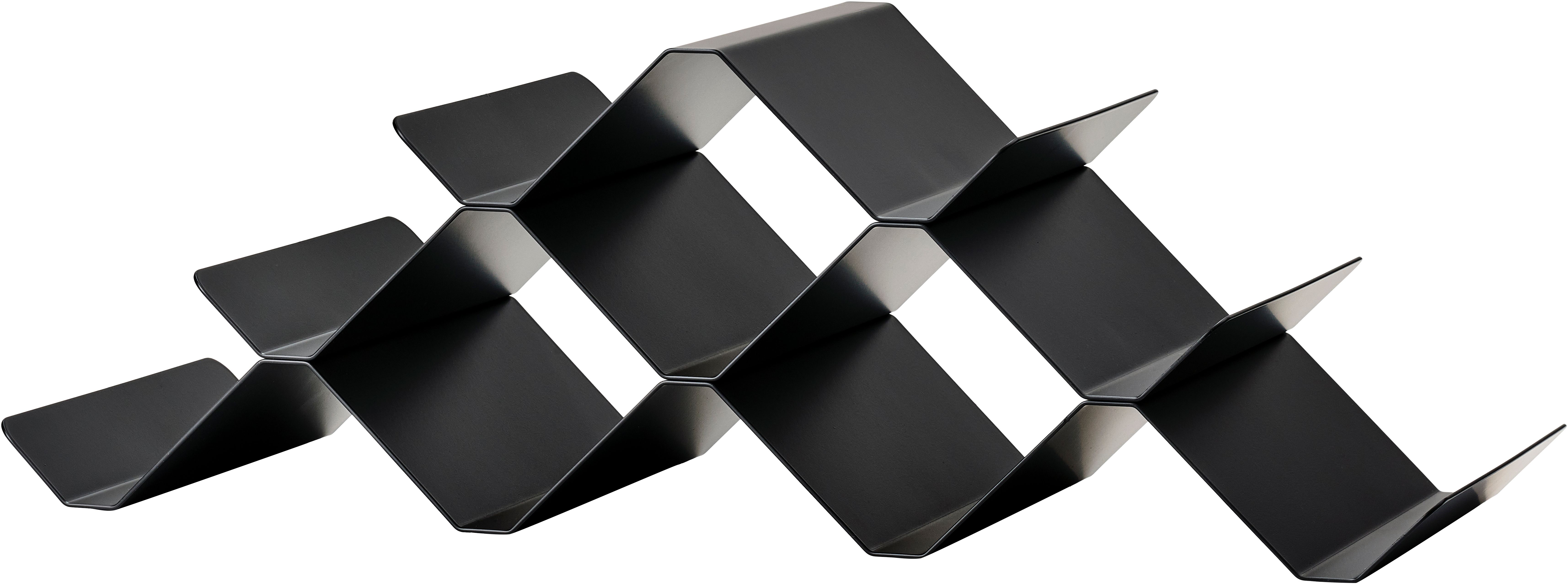 Zone Denmark Rocks wijnrek 51.3x20x17 cm zwart 26657