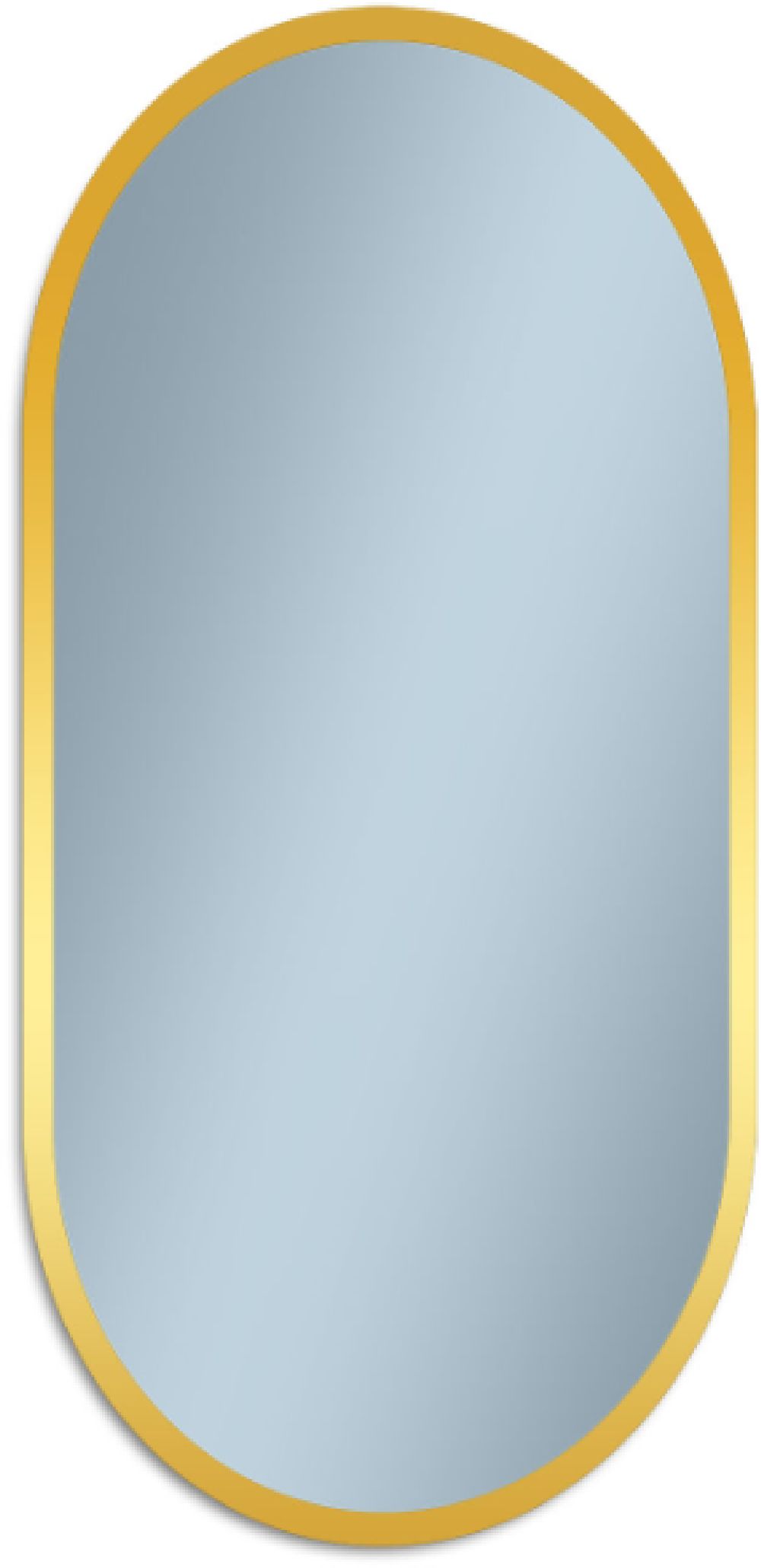 Venti Oslo spiegel 50x90 cm ovaal met verlichting gouden 5907722357007