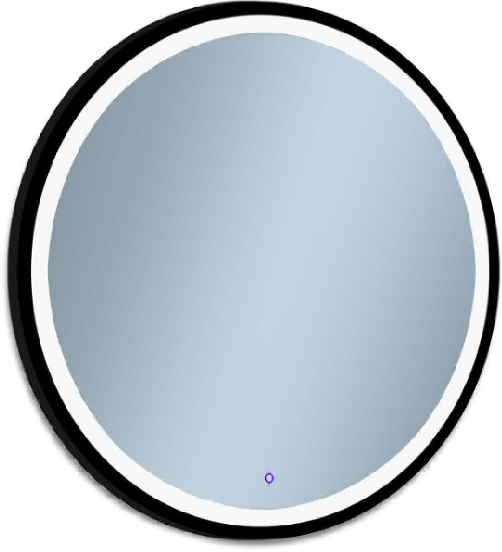 Venti Rund LED II spiegel 80x80 cm rond met verlichting zwart 5907459662665