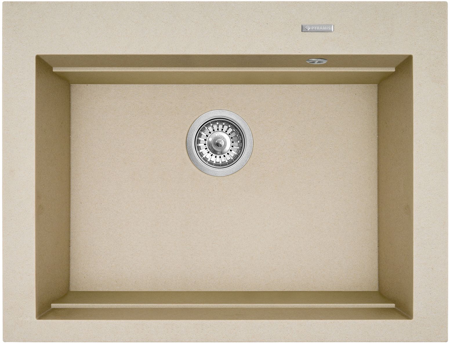 Pyramis Siros spoelbak van graniet 67x51.5 cm beige 070094101