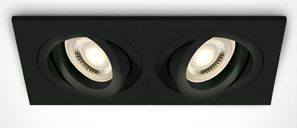 One Light Glafira ingebouwde lamp 2x10 W zwart 51205ABG/B
