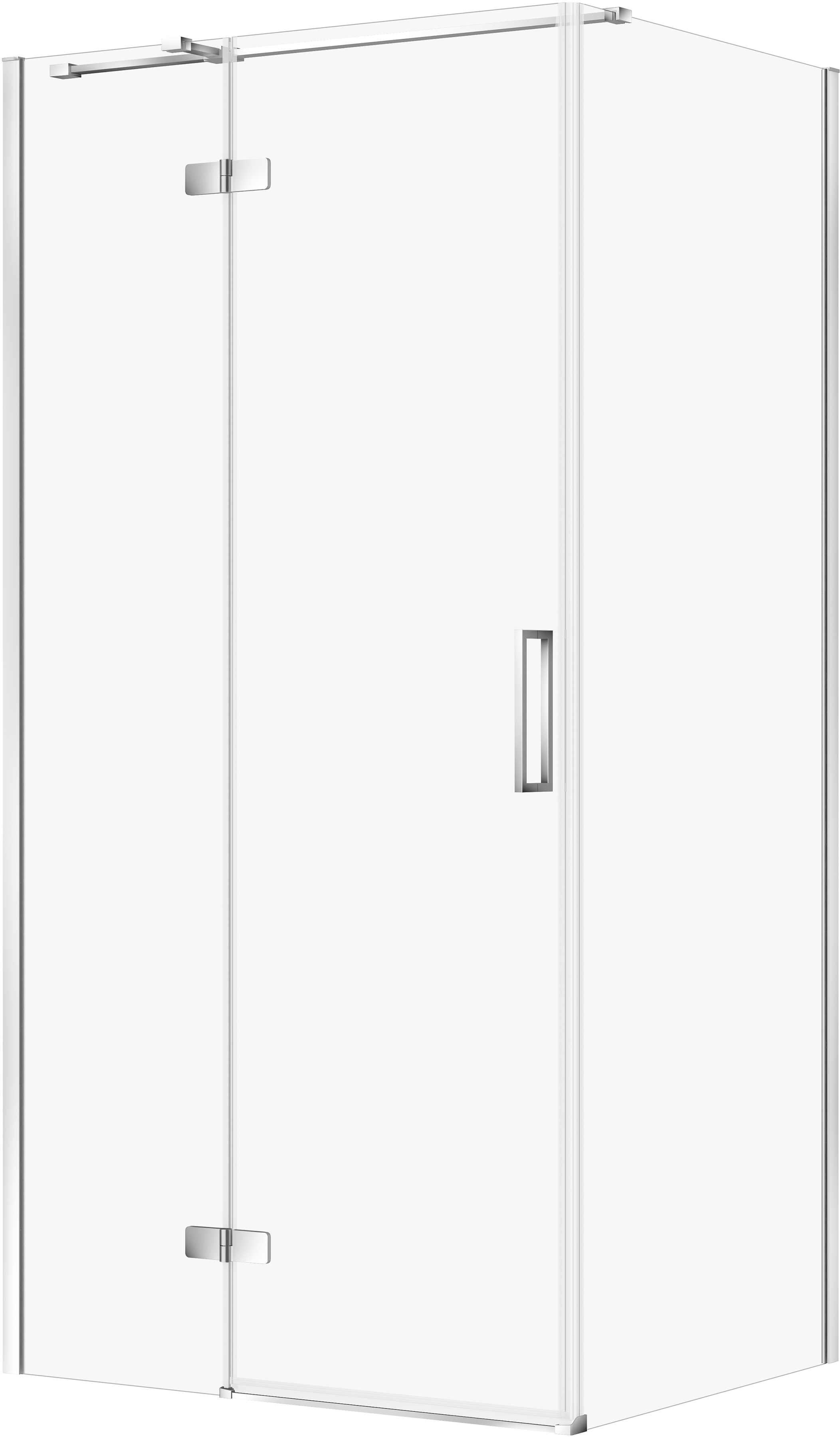 Cersanit City douchecabine 100x80 cm rechthoekig chroom glans/helder glas S584-095