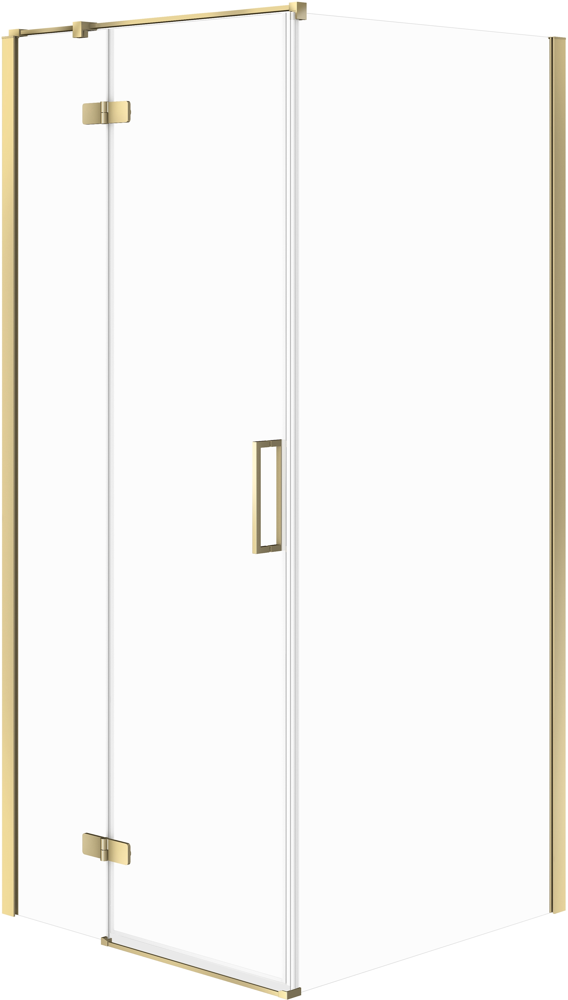 Cersanit City douchecabine 90x90 cm vierkant gouden glans/helder glas S584-108