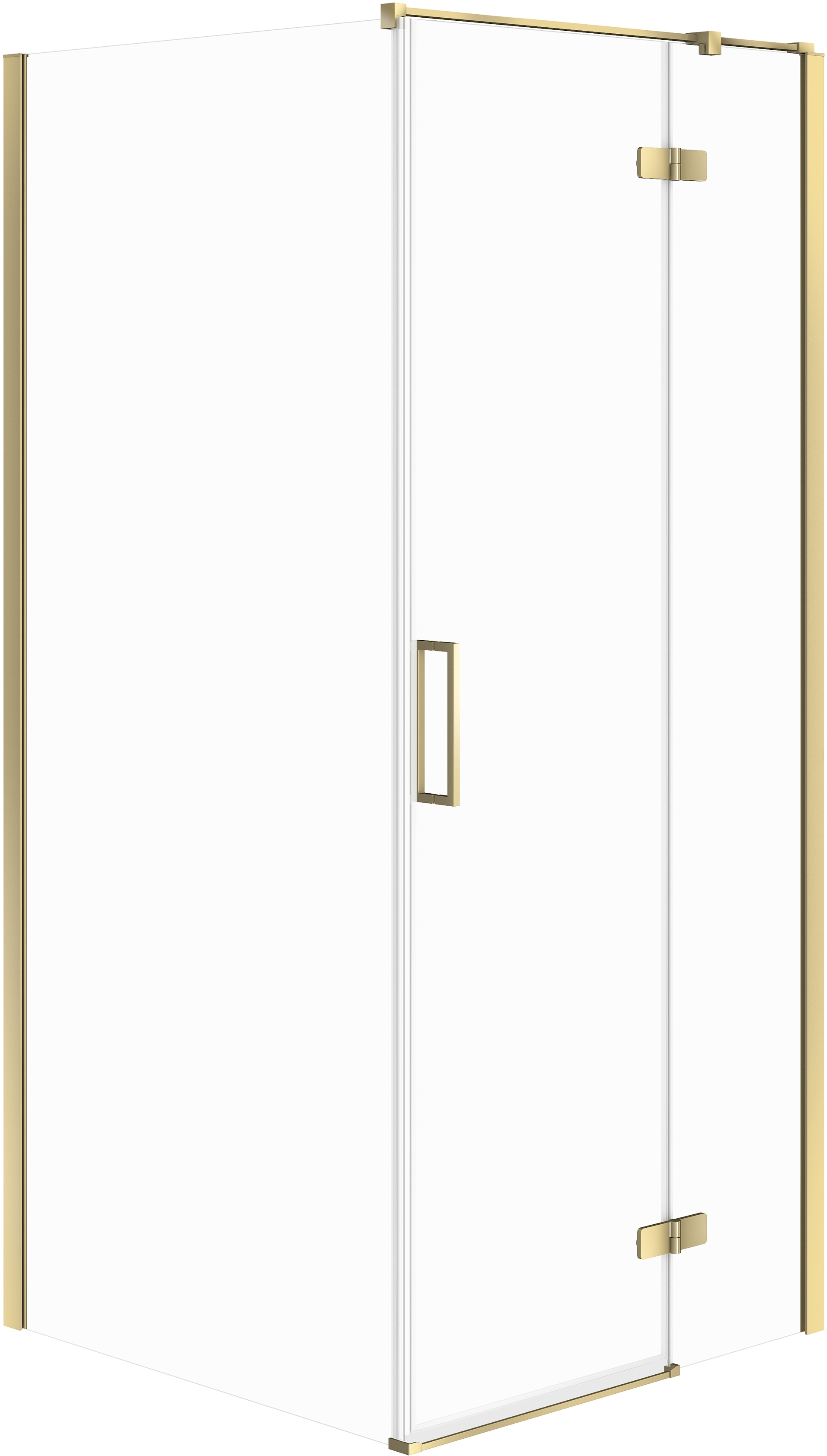 Cersanit City douchecabine 80x80 cm vierkant gouden glans/helder glas S584-079