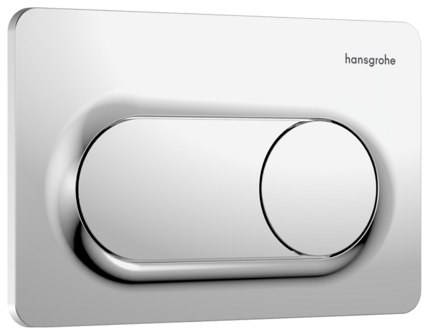 Hansgrohe iFrame Original S spoelknop voor het toilet glanzende chroom 66002000
