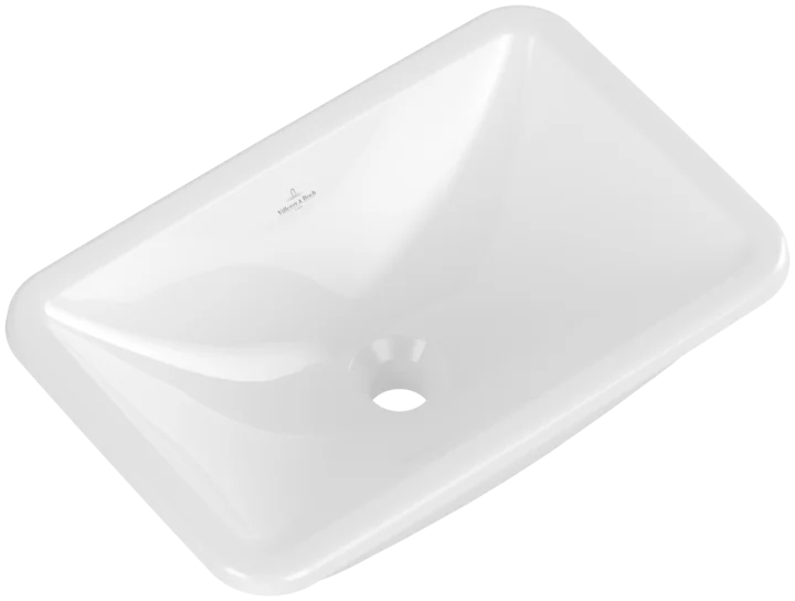 Villeroy & Boch Loop & Friends wastafel 51x34 cm rechthoekig inbouw wit glans 4A6401R1