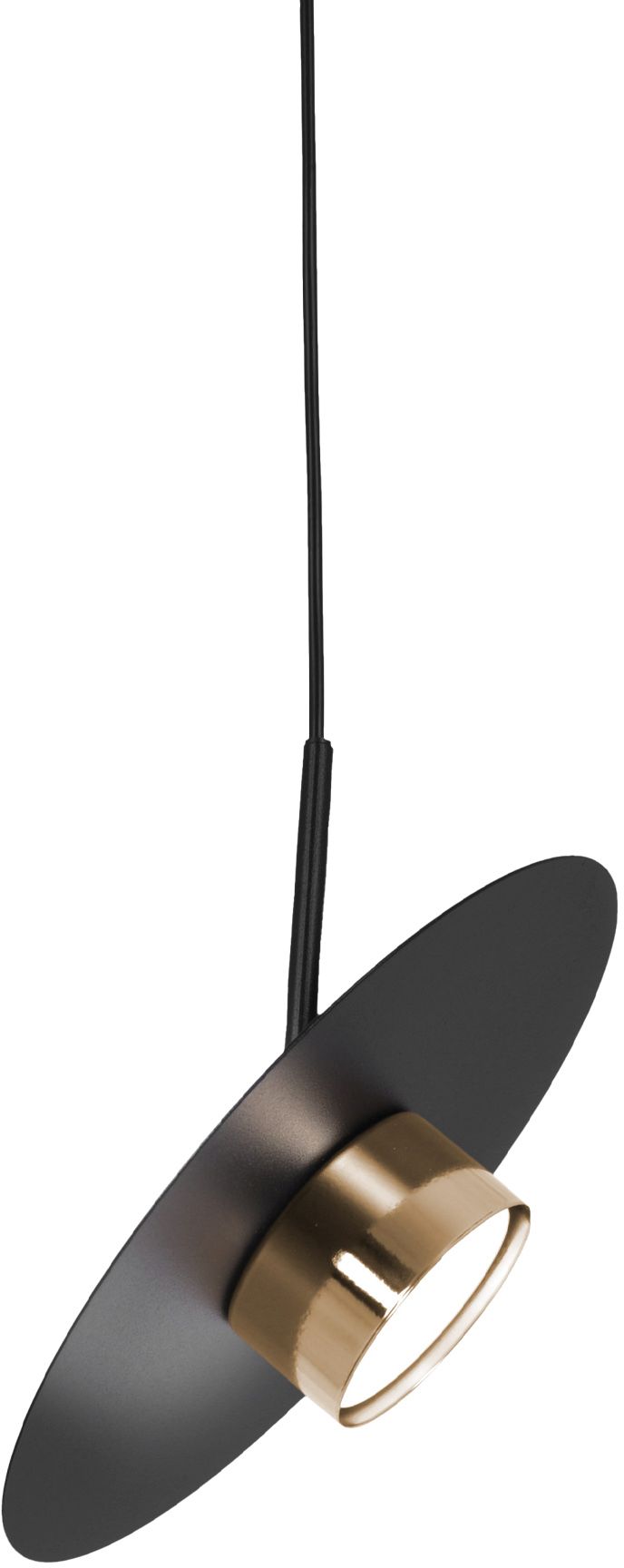 Kaja Burgas hanglamp 1x10 W zwart-gouden K-5456