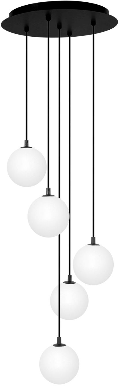 Kaja Aspen hanglamp 5x10 W wit-zwart K-5551