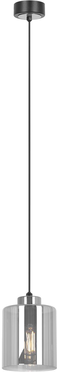 Kaja Luna hanglamp 1x15 W zwart-zilveren-grafiet K-5525