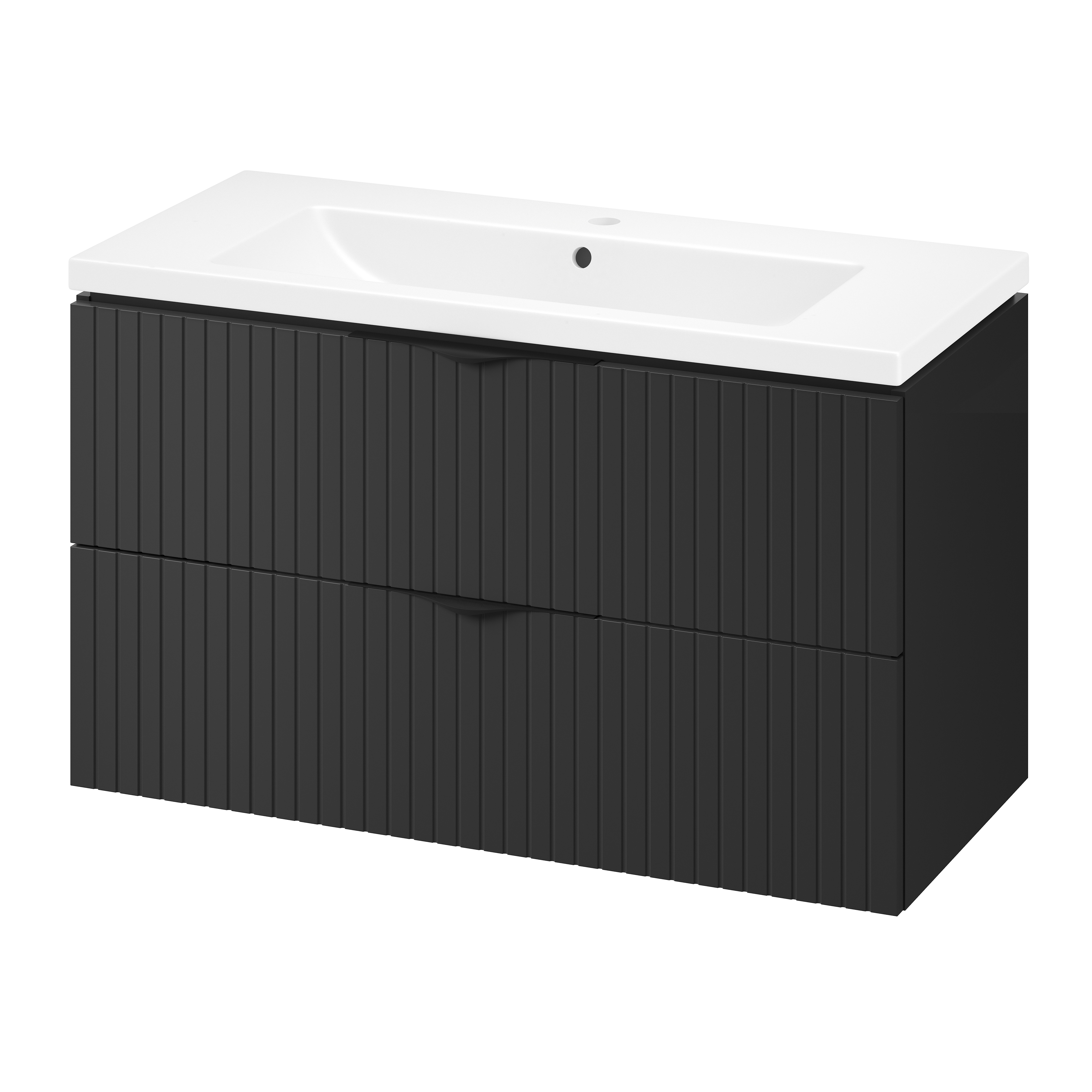 Cersanit Tirso wastafel met kast 100 cm zwart S801-588