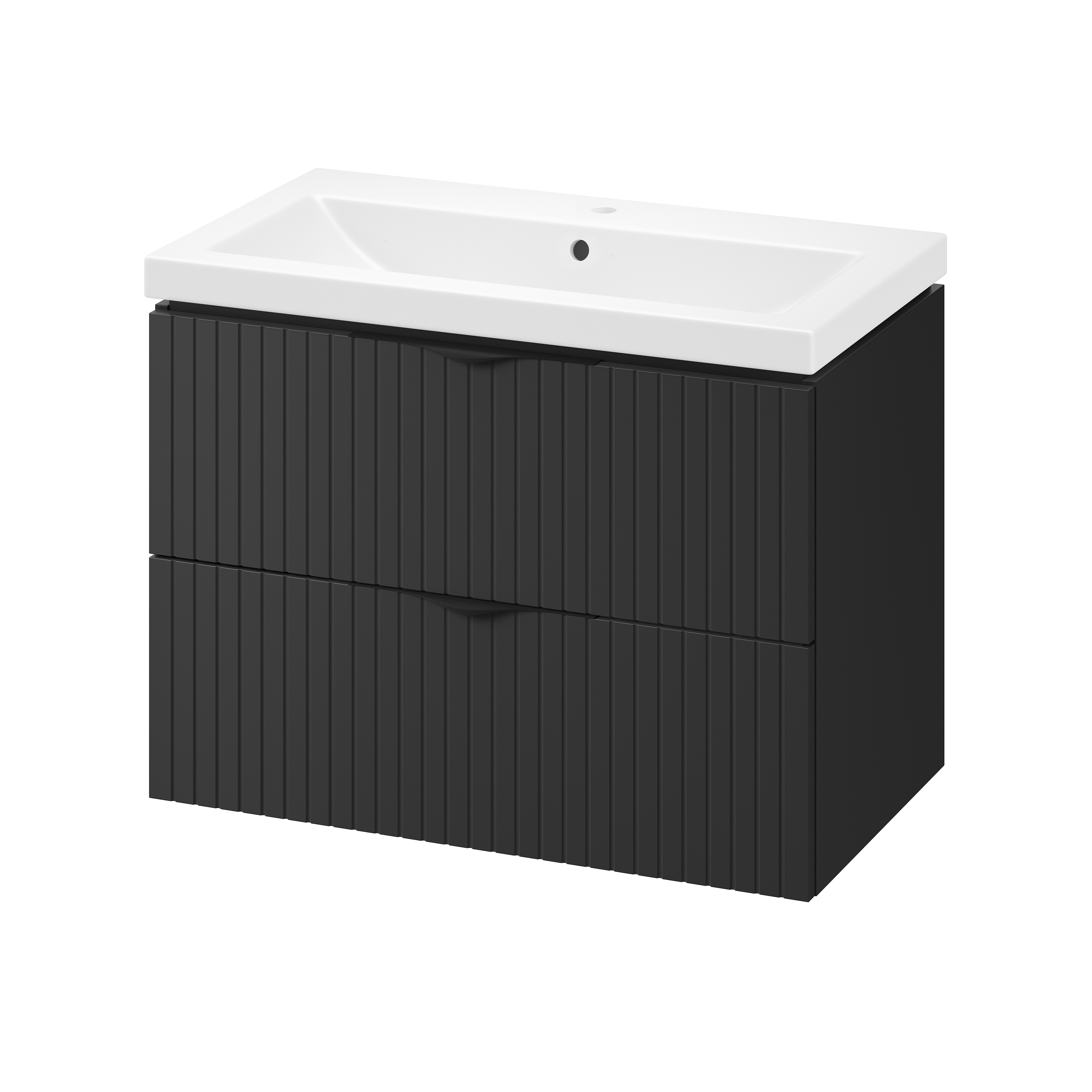 Cersanit Tirso wastafel met kast 80 cm zwart S801-587