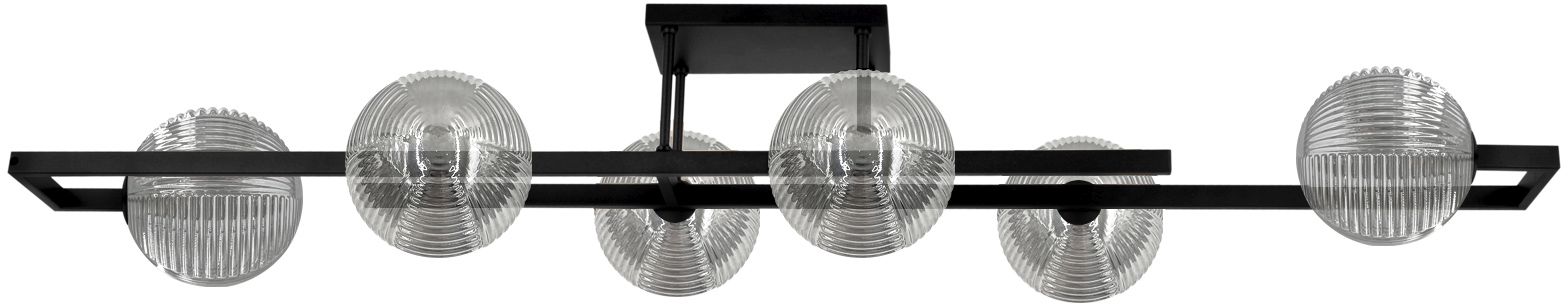 Kaja Tores plafondlamp 6x10 W zwart-grafiet K-5772