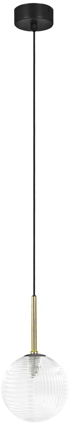 Kaja Aura hanglamp 1x10 W zwart-doorzichtig K-5680