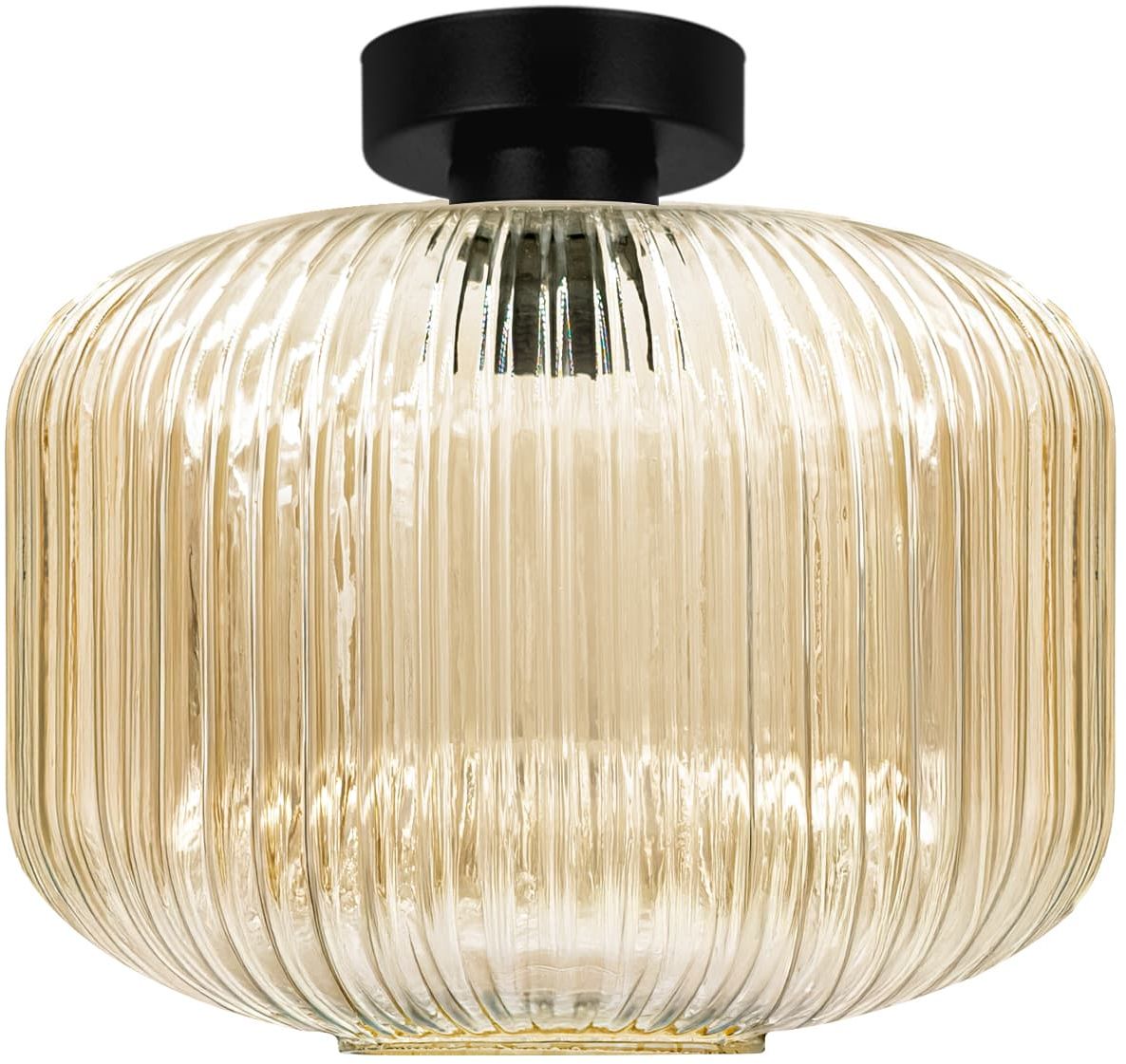 Kaja Clark plafondlamp 1x15 W zwart-amber K-5653