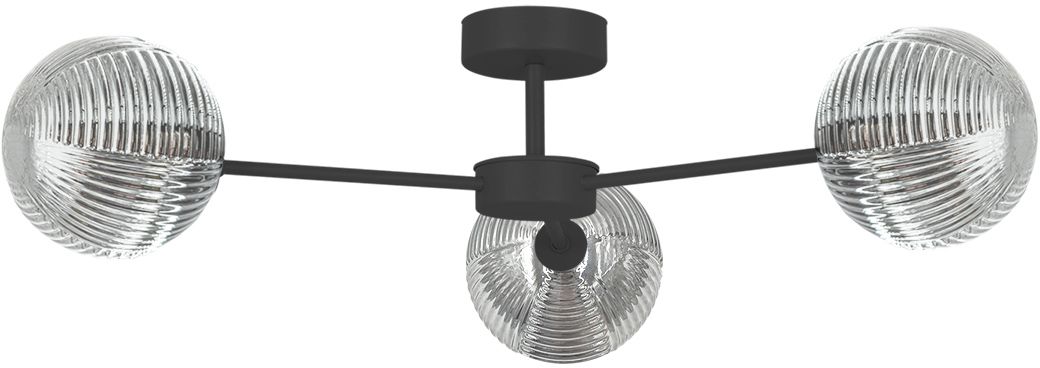 Kaja Greta plafondlamp 3x10 W zwart-grafiet K-5716