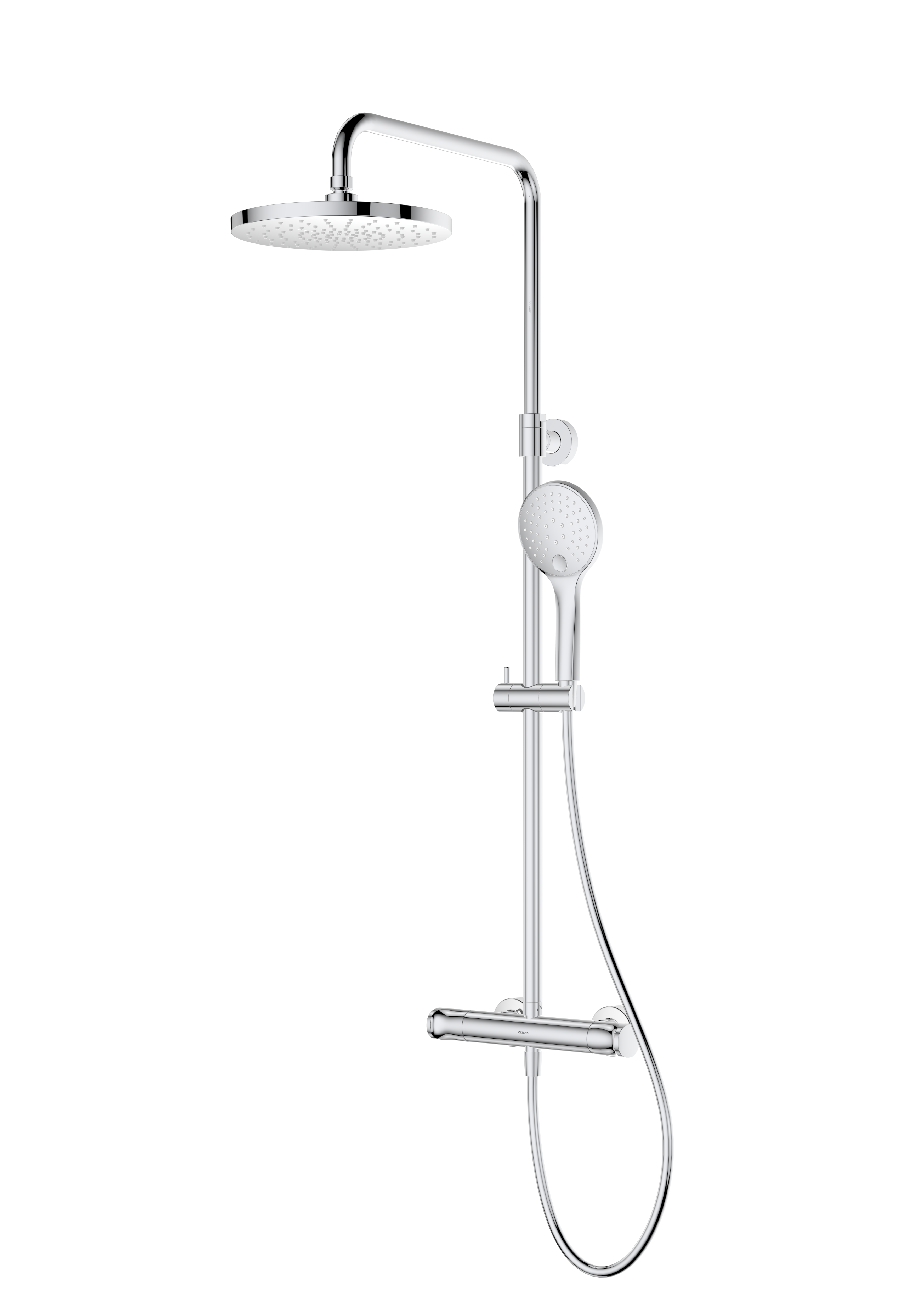 Oltens Vatten doucheset wand met thermostaat met regendouche chroom 36505100