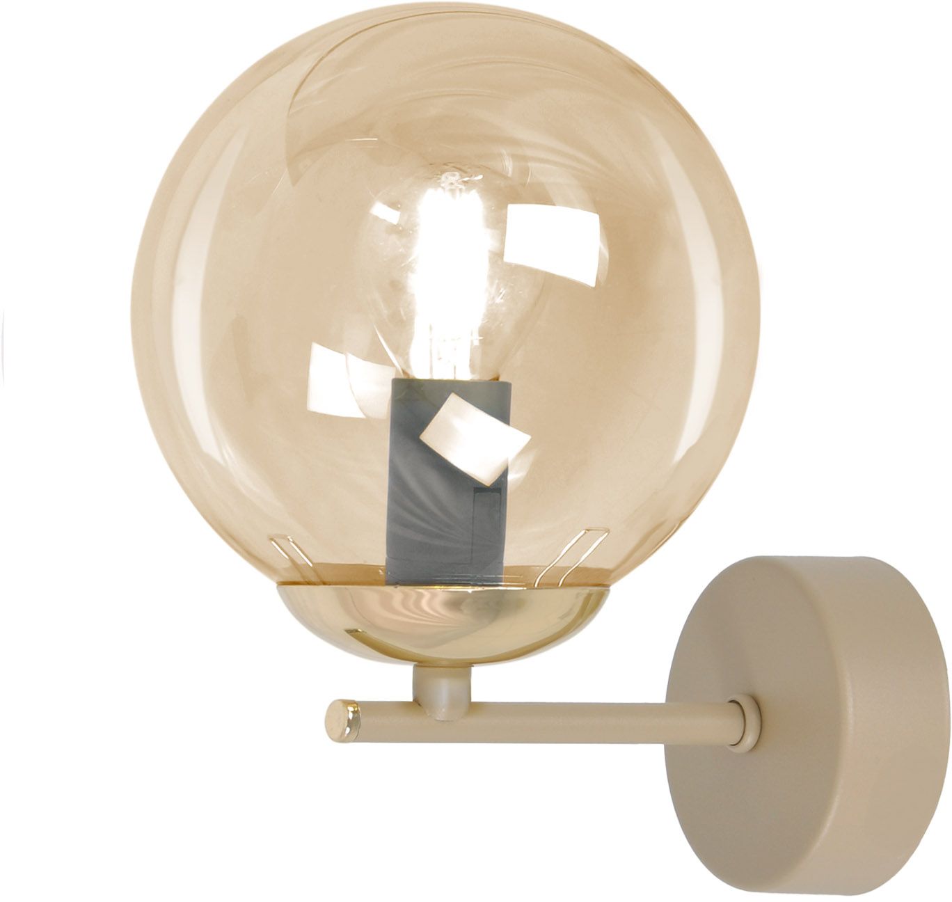 Kaja Felix wandlamp 1x10 W amber-beige K-5785