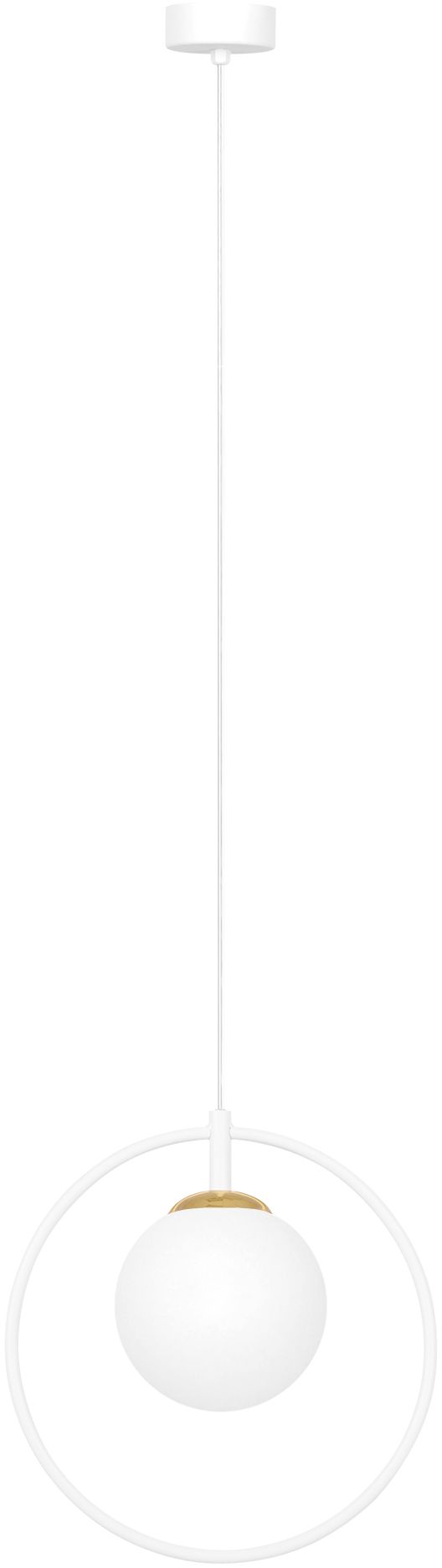 Kaja Malta hanglamp 1x10 W wit-gouden K-5473