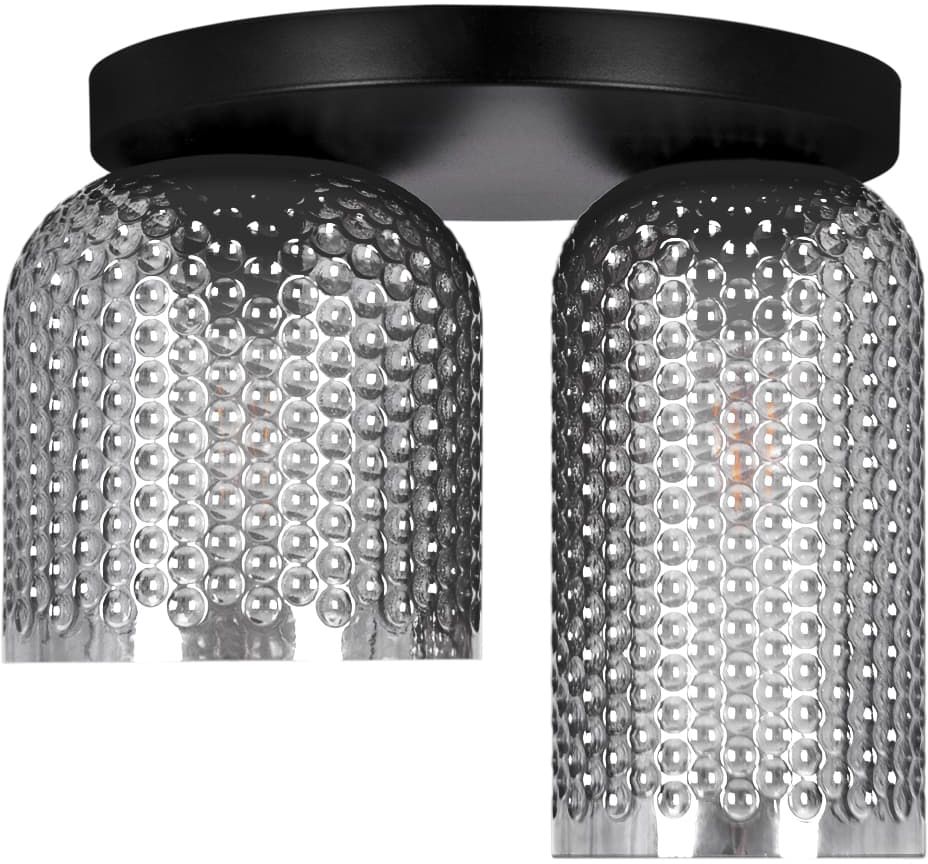 Kaja Inga plafondlamp 2x15 W zwart-grafiet K-5634