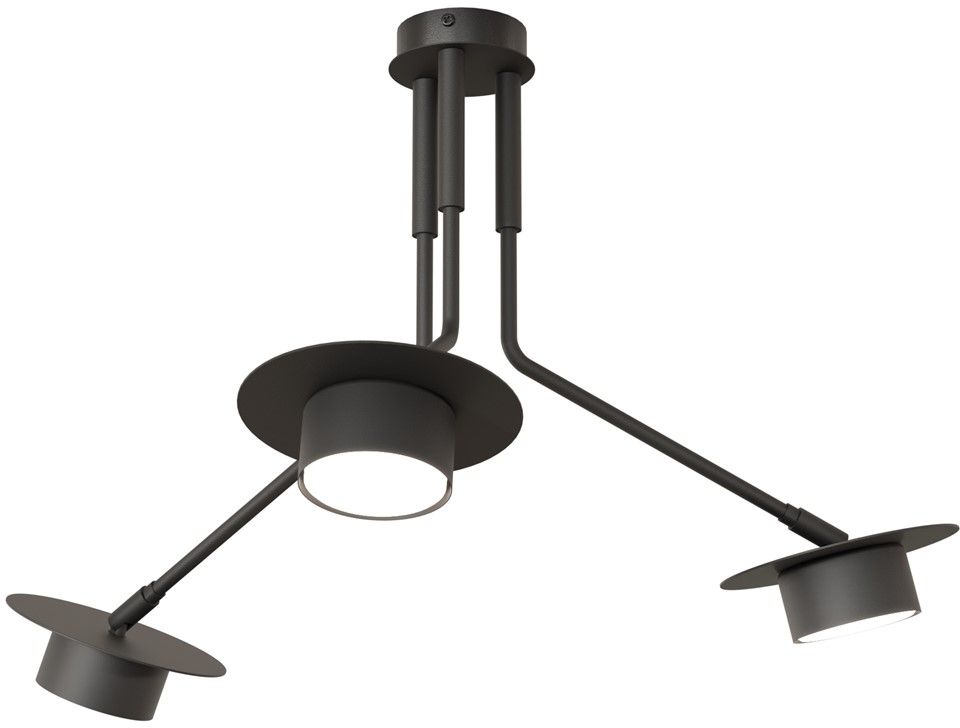 Emibig Mizu plafondlamp 3x12 W zwart 1448/3
