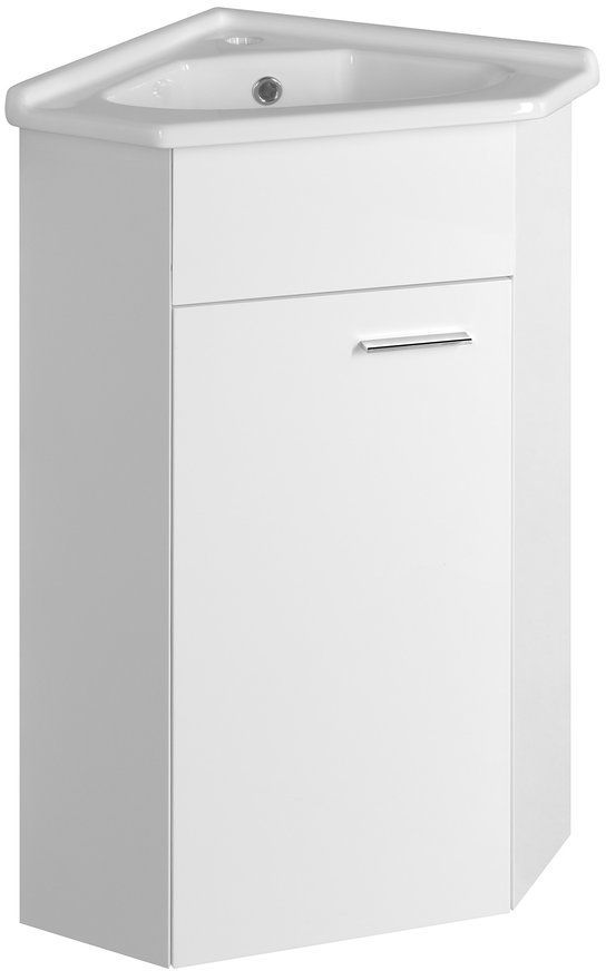 Aqualine Zoja kast 40.5x40.5x74 cm hangend onder de wastafel wit 50345