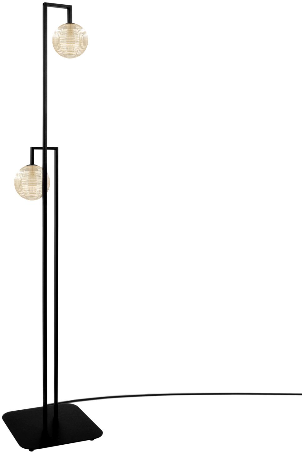 Kaja Emir staanlamp 2x10 W zwart-amber K-5769