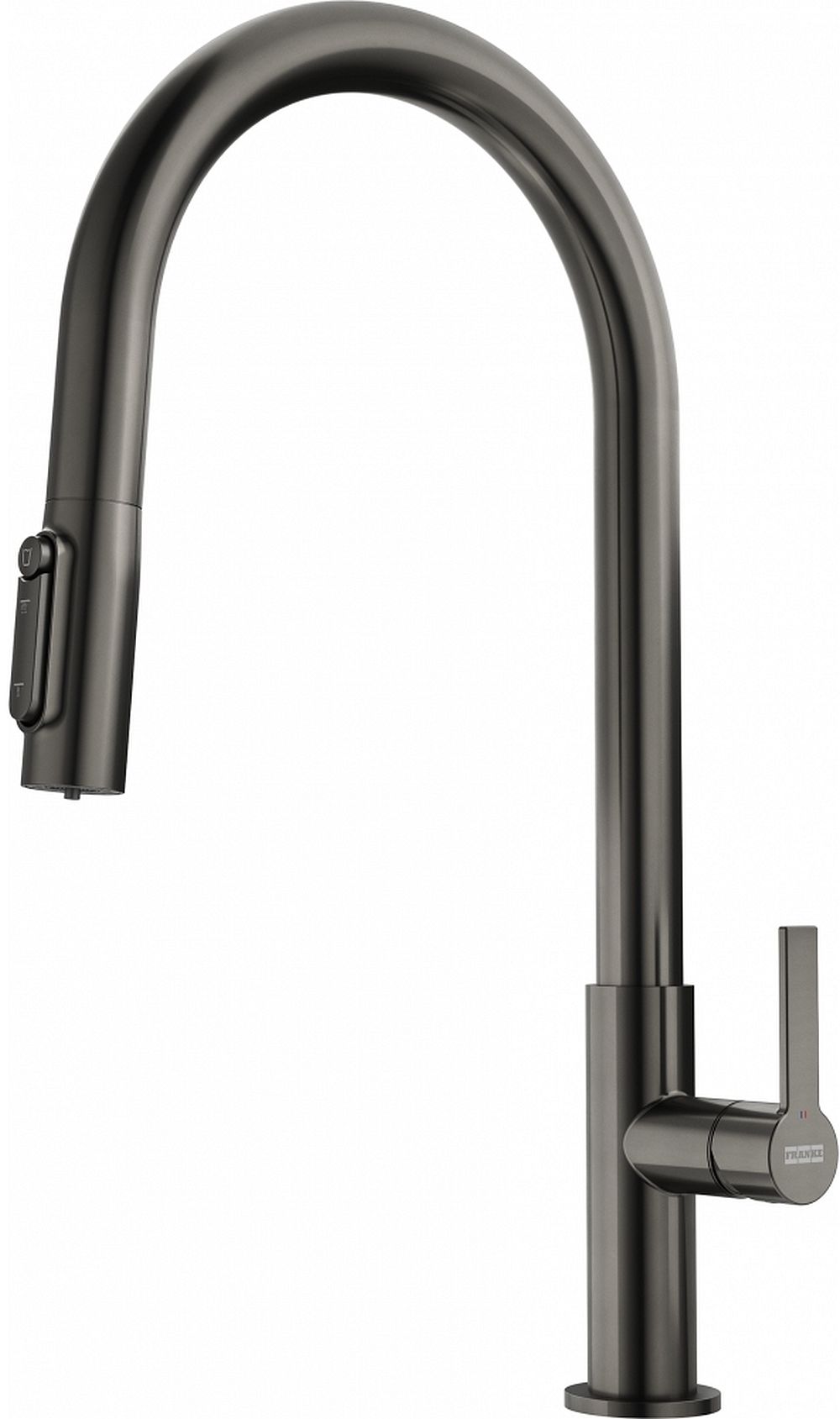 Franke Maris Slim Clear Water J Pull-Out keukenkraan staand antraciet 120.0736.603