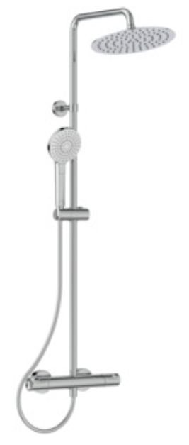 Ideal Standard Ceratherm doucheset wand met thermostaat met regendouche chroom A7565AA