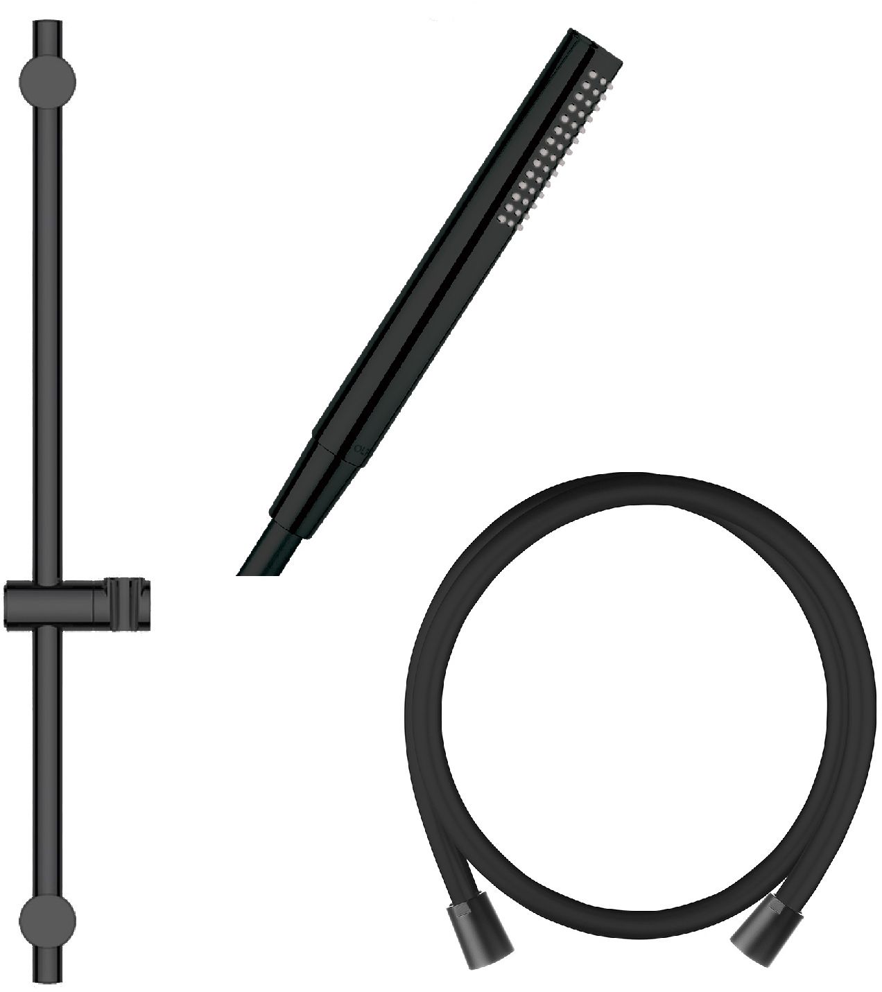 Set douchestang Oltens Alling 37300300, douchekop Oltens Ume 37102300, 37200300