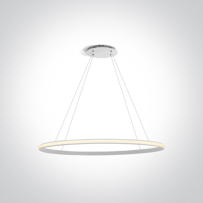 One Light Charma hanglamp 1x25 W wit 63046/W