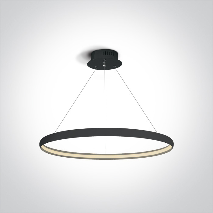 One Light Dolcedo hanglamp 1x19 W zwart 63048/B