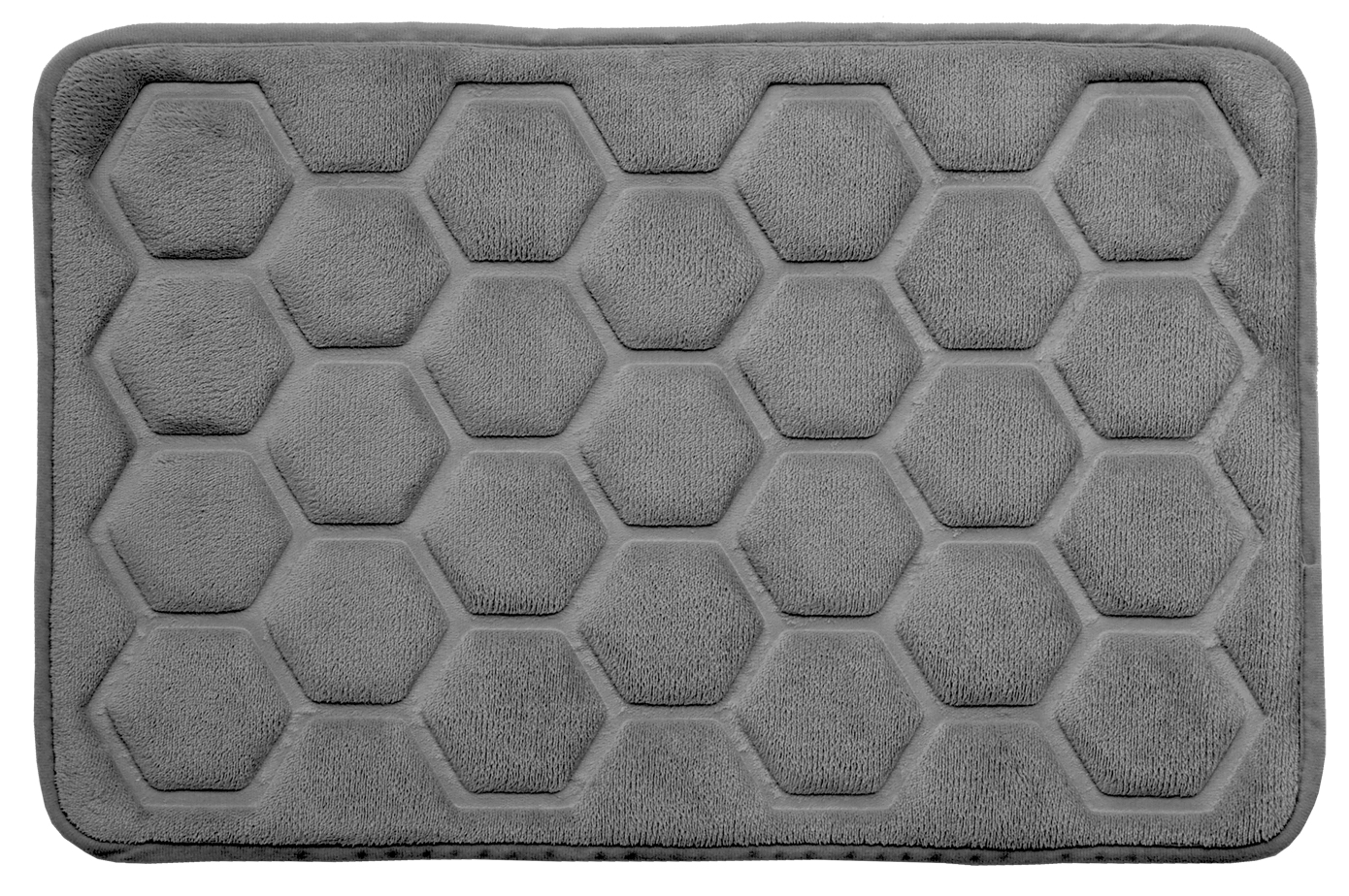 Hyggli Rock badkamermatje 60x40 cm rechthoekig grijs 70-117