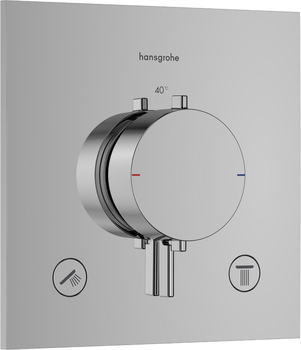 Hansgrohe Ecostat Comfort E bad- en douchekraan inbouw met thermostaat chroom 33711000