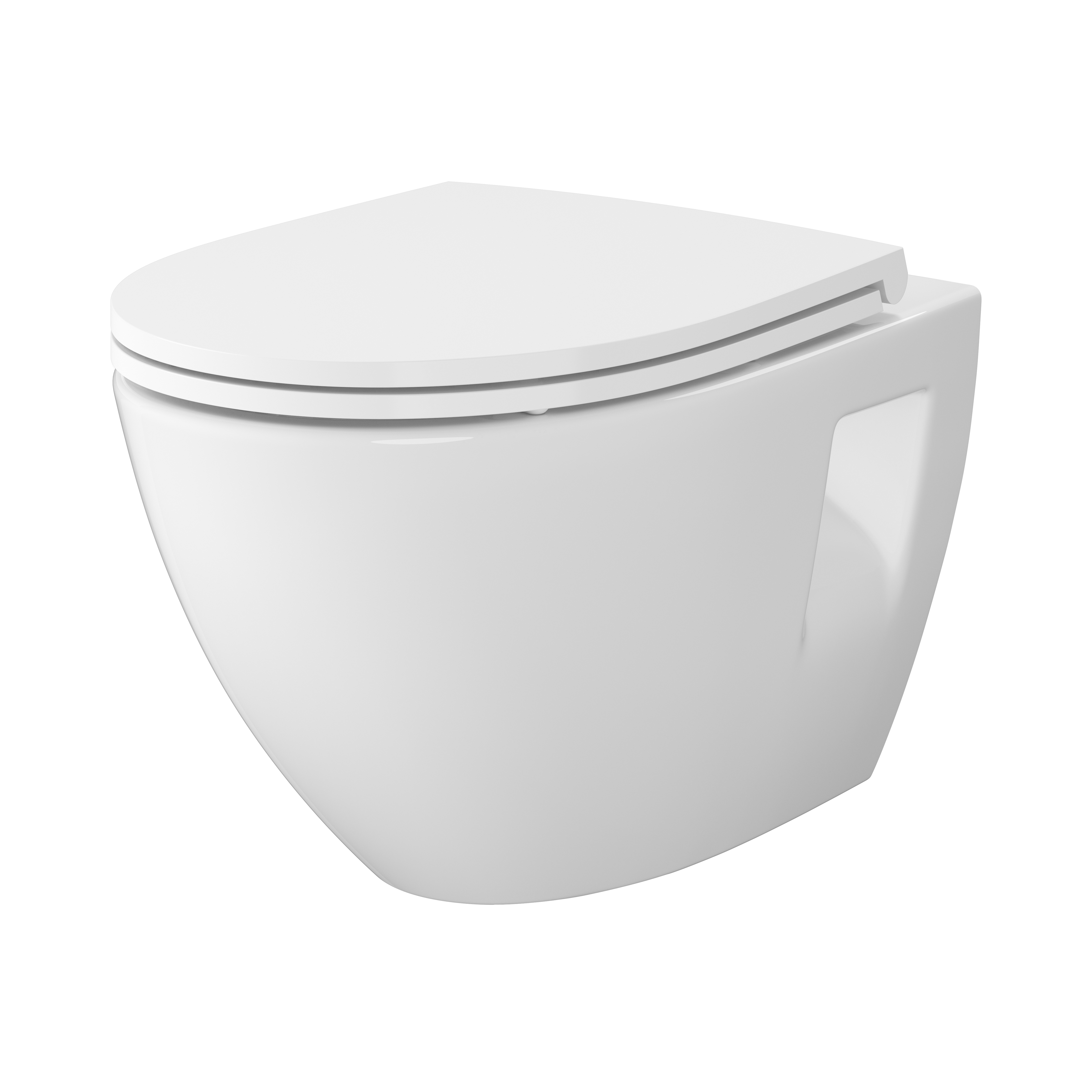 Cersanit Moduo set toiletpot met toiletbril hangend zonder kraag wit glans S701-970