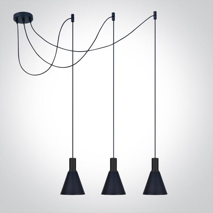 One Light Tala hanglamp 3x10 W zwart 63122B/B