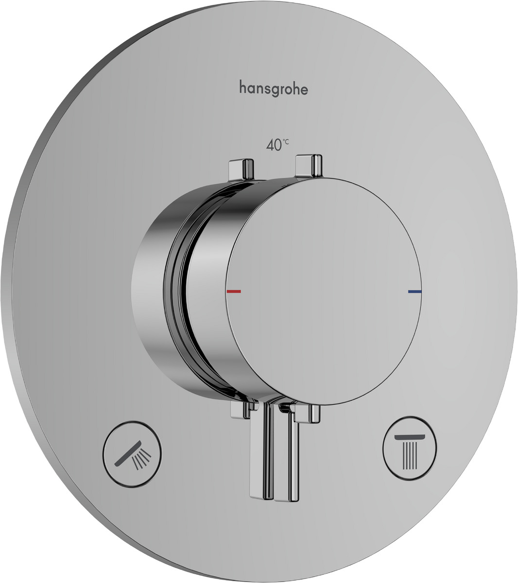 Hansgrohe Ecostat Comfort S bad- en douchekraan inbouw met thermostaat chroom 33715000