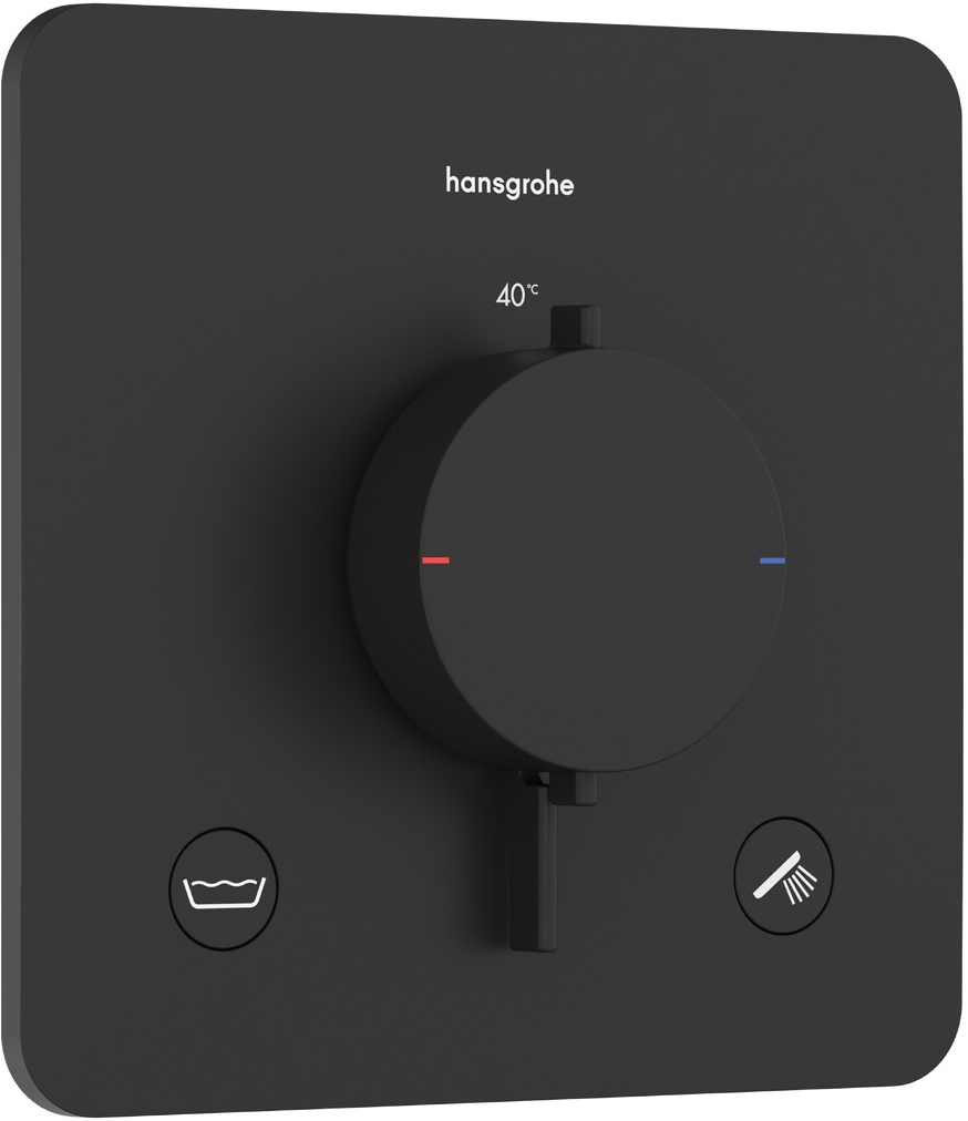 Hansgrohe Ecostat Comfort Q bad- en douchekraan inbouw met thermostaat zwart 33717670