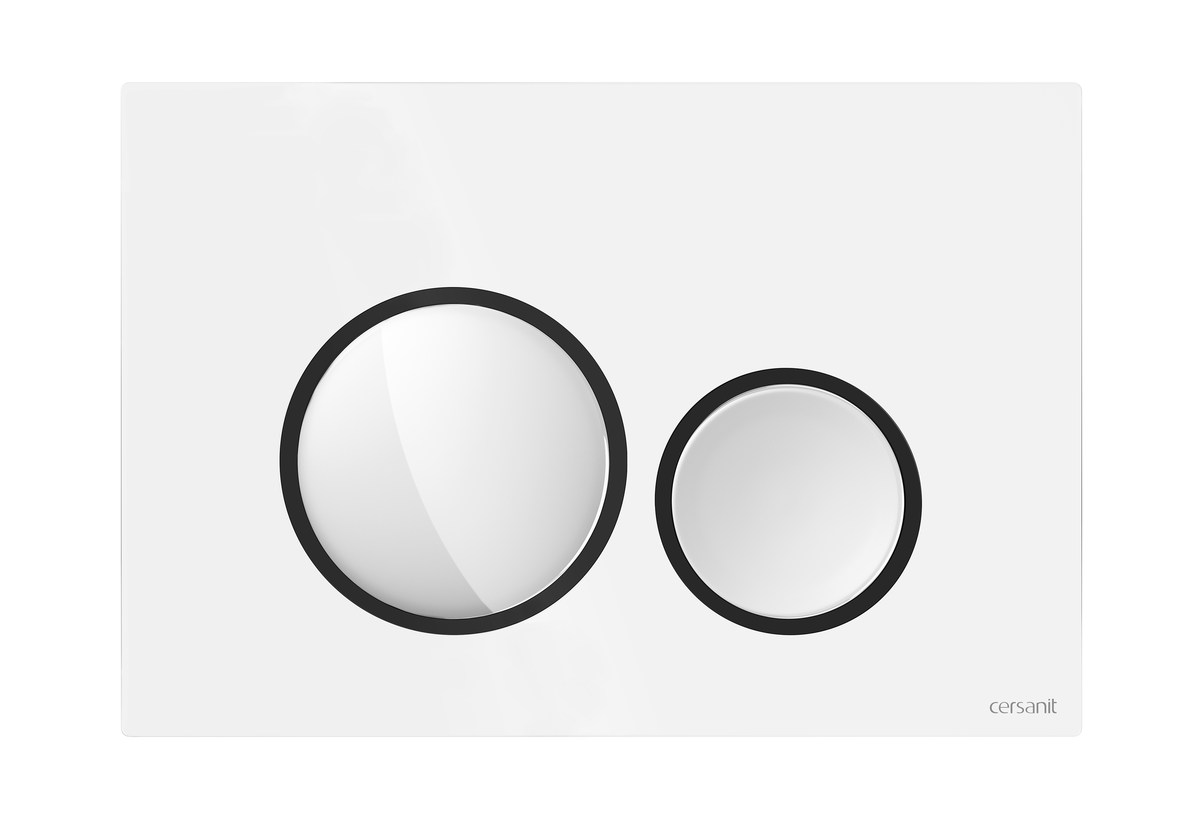 Cersanit Luna spoelknop voor het toilet wit-zwart K97-0628