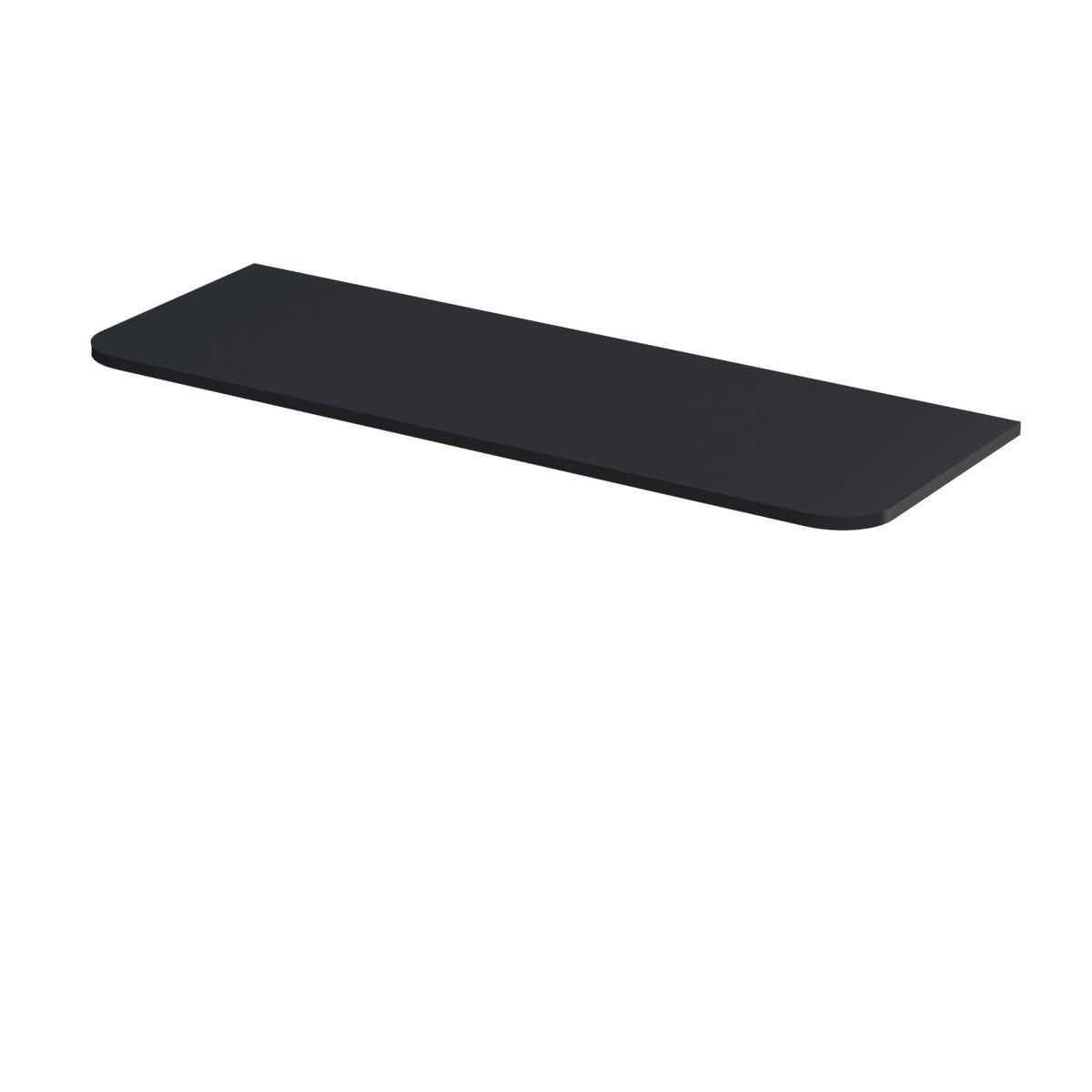 Oltens Hamnes badkamerblad op kast 120x46.2 cm mat zwart 63015300