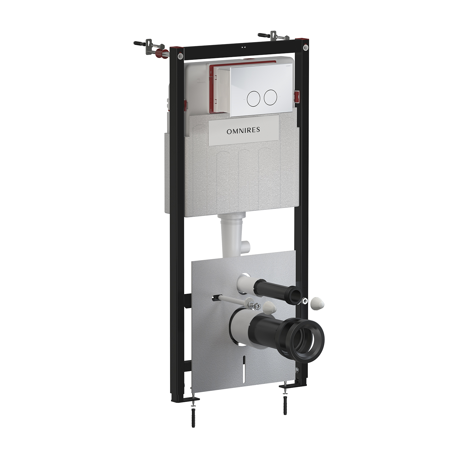 Omnires Flush Set Strongframe + Minimal inbouwframe met spoelknop voor de hangkom STFWC1MRCR