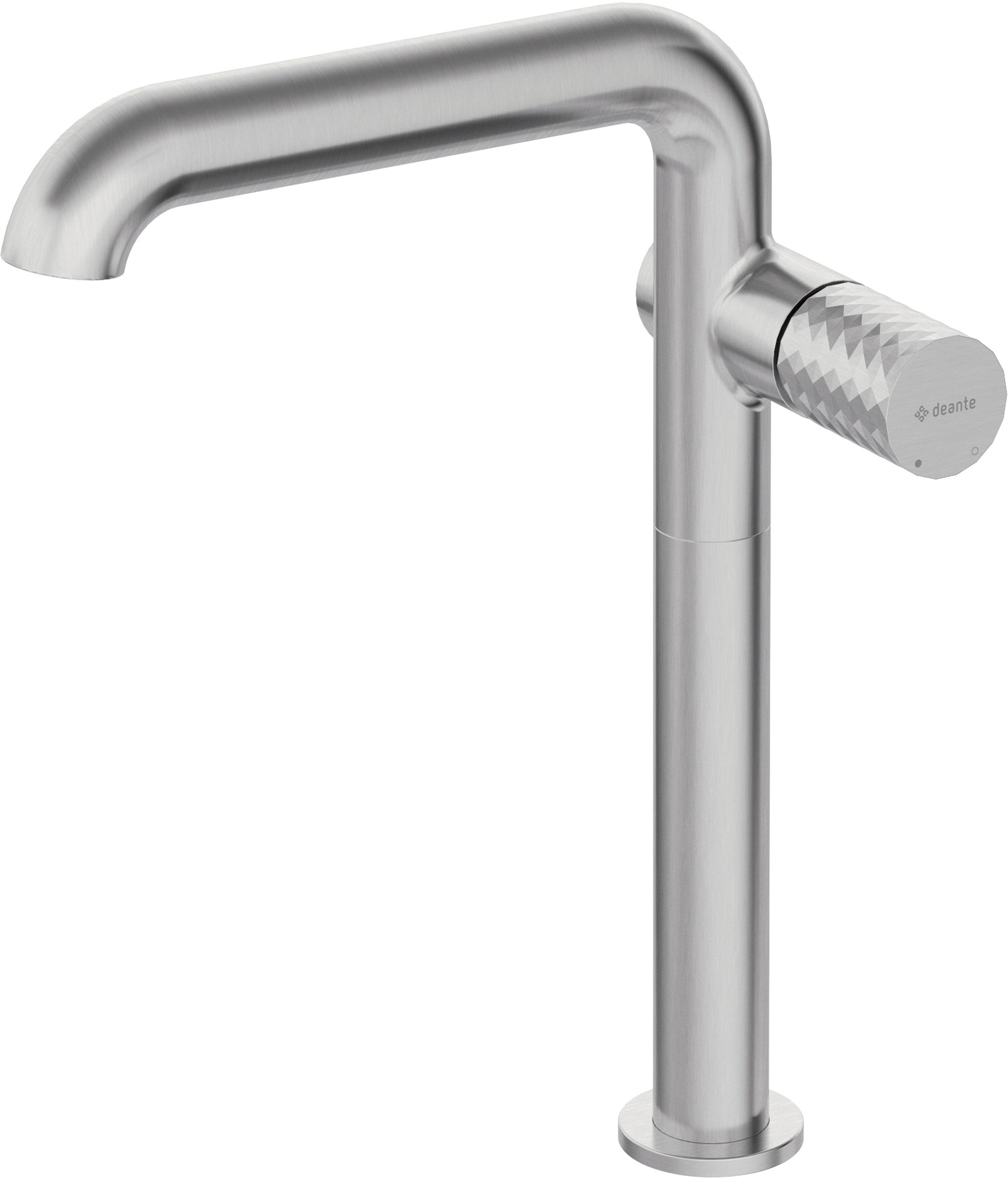 Deante Silia Hexa wastafelkraan staand staal BHS_F24K